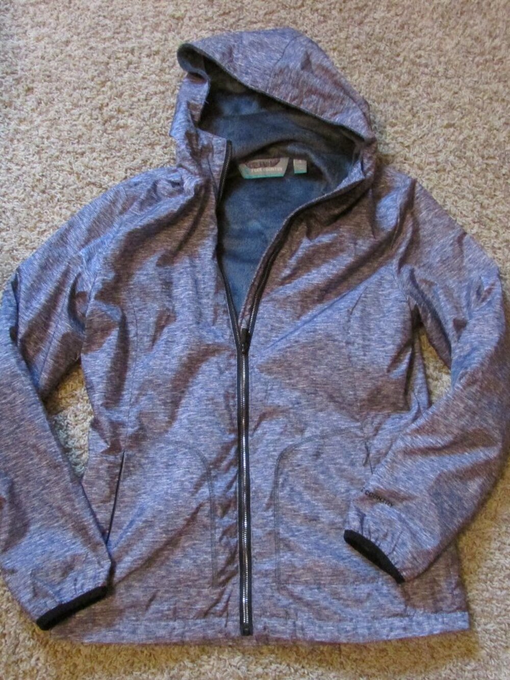 NWOT Free Country Small Purple Hooded Plush Lined Jacket